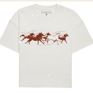 I'm Not A Princess, This Ain't A Fairytale T-Shirt Fearless in White and Brown